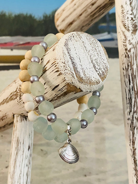 Pulsera apilable White Shore
