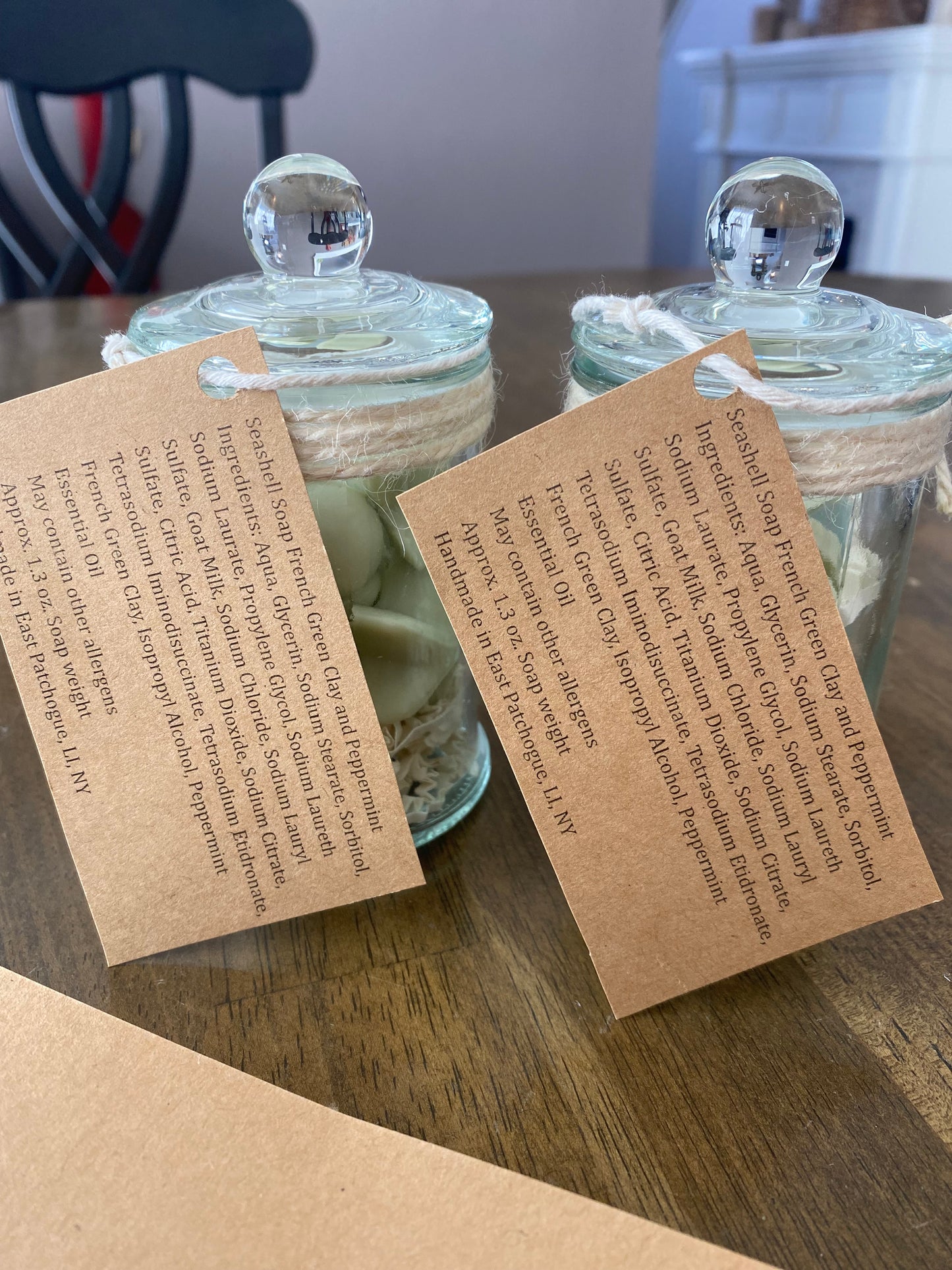 Seashell Soap Set - French Green Clay and Peppermint