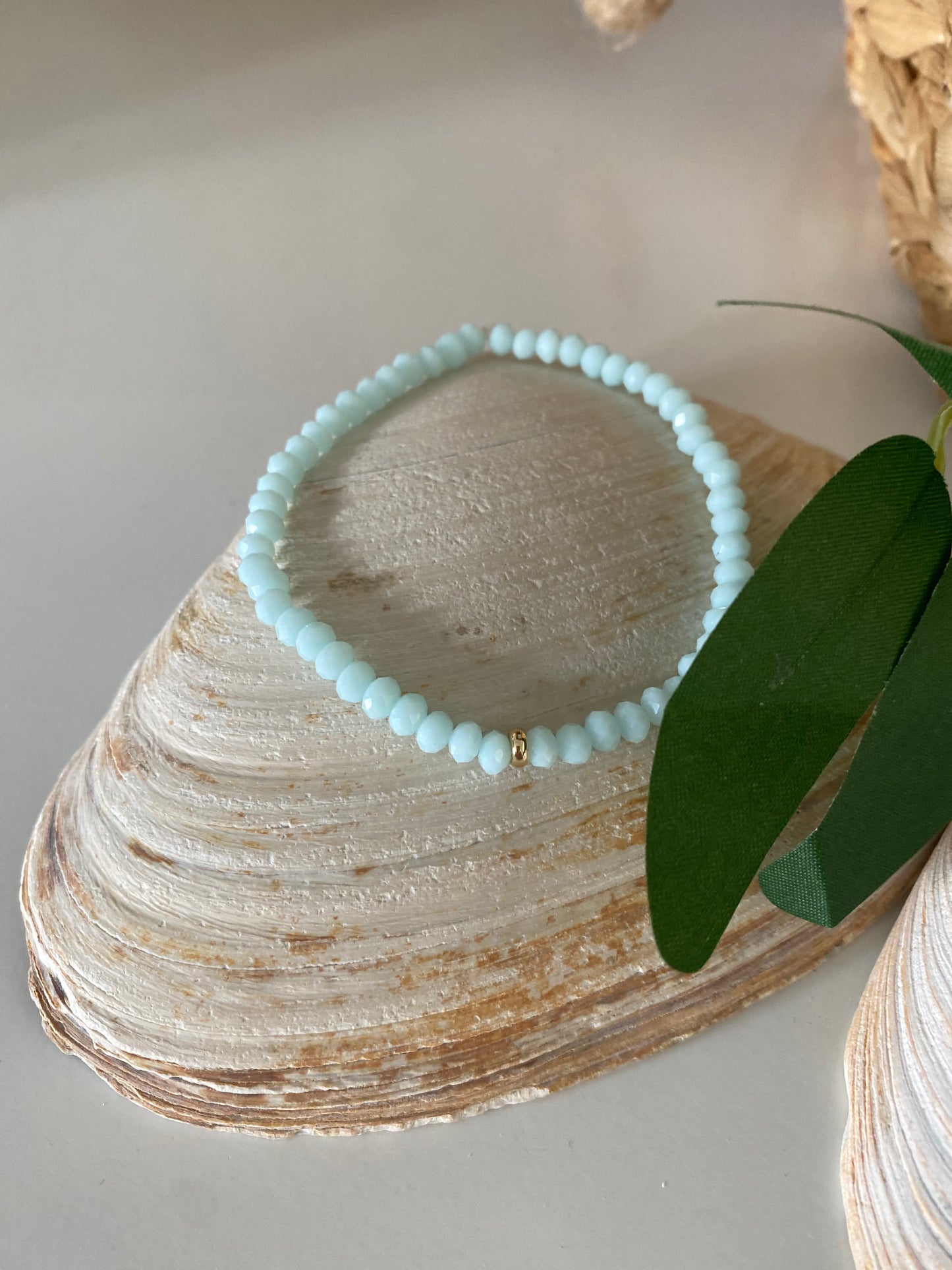 Gold and Aqua Bracelets