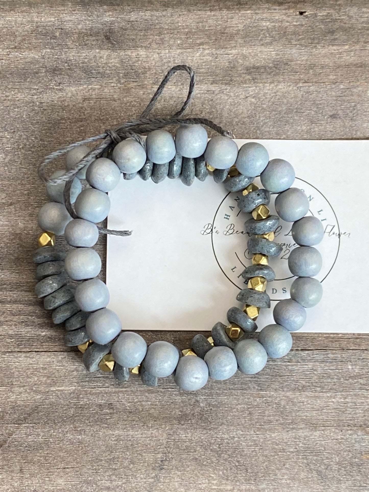 Bracelet soucoupe en verre Ashanti Stack en gris