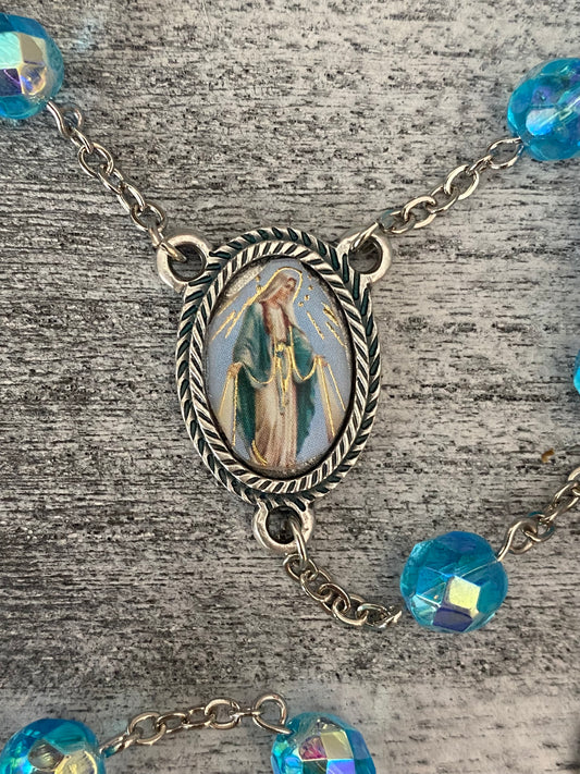 Aqua Marian Rosary *CUSTOM PIECE*
