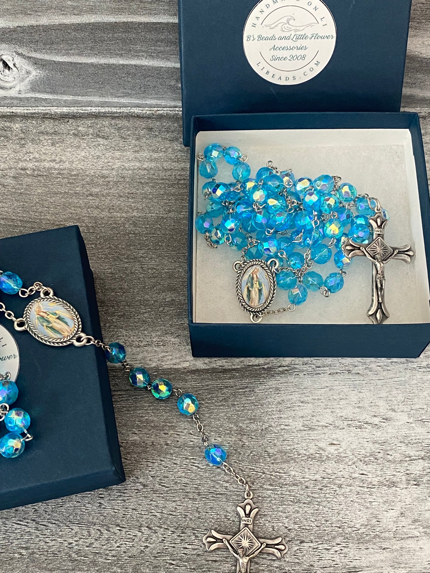 Aqua Marian Rosary *CUSTOM PIECE*