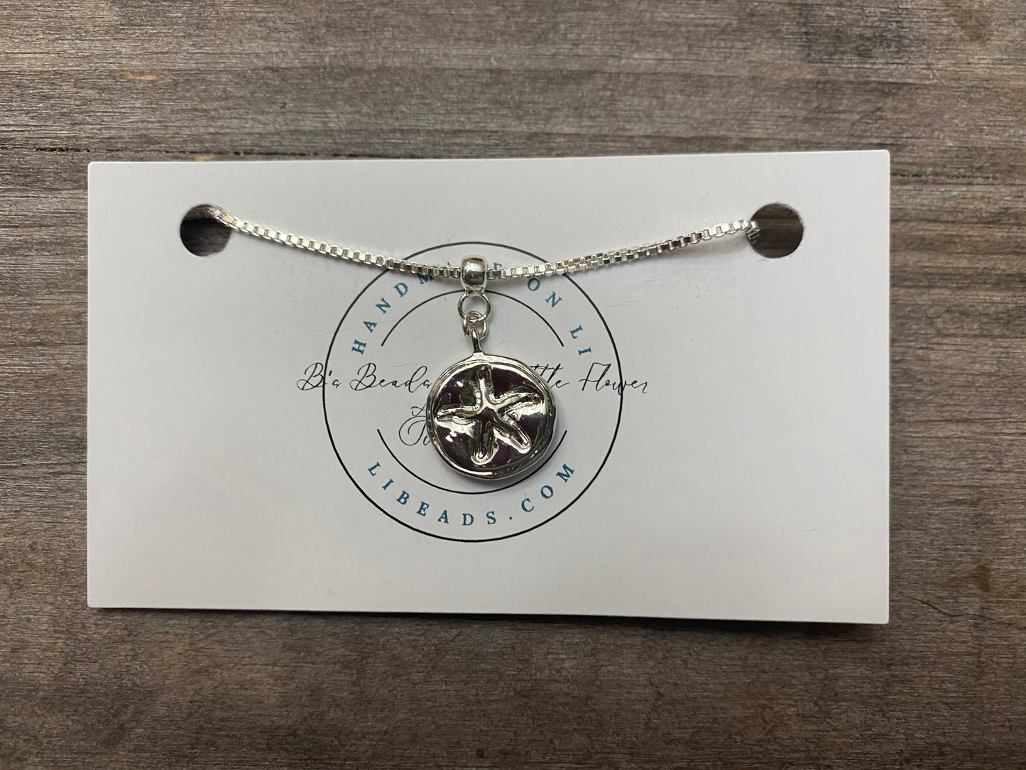 Collier étoile de mer en argent
