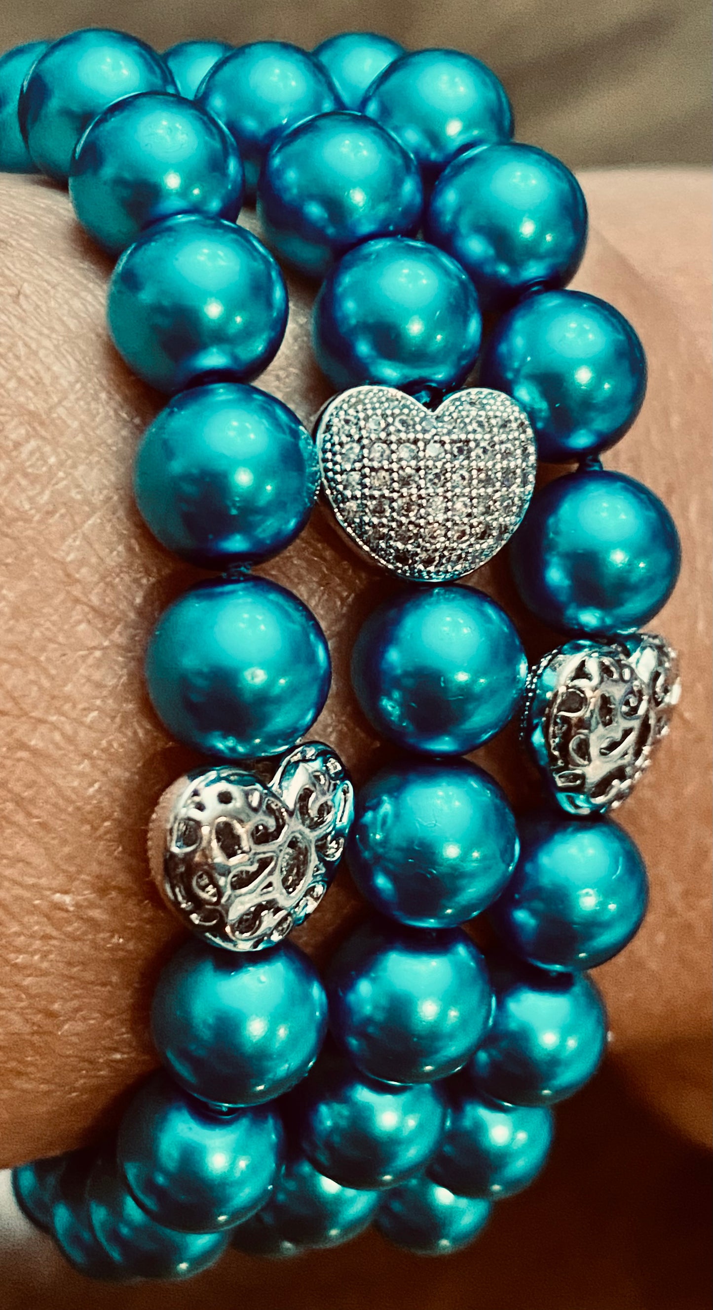 Bracelet de perles de paon