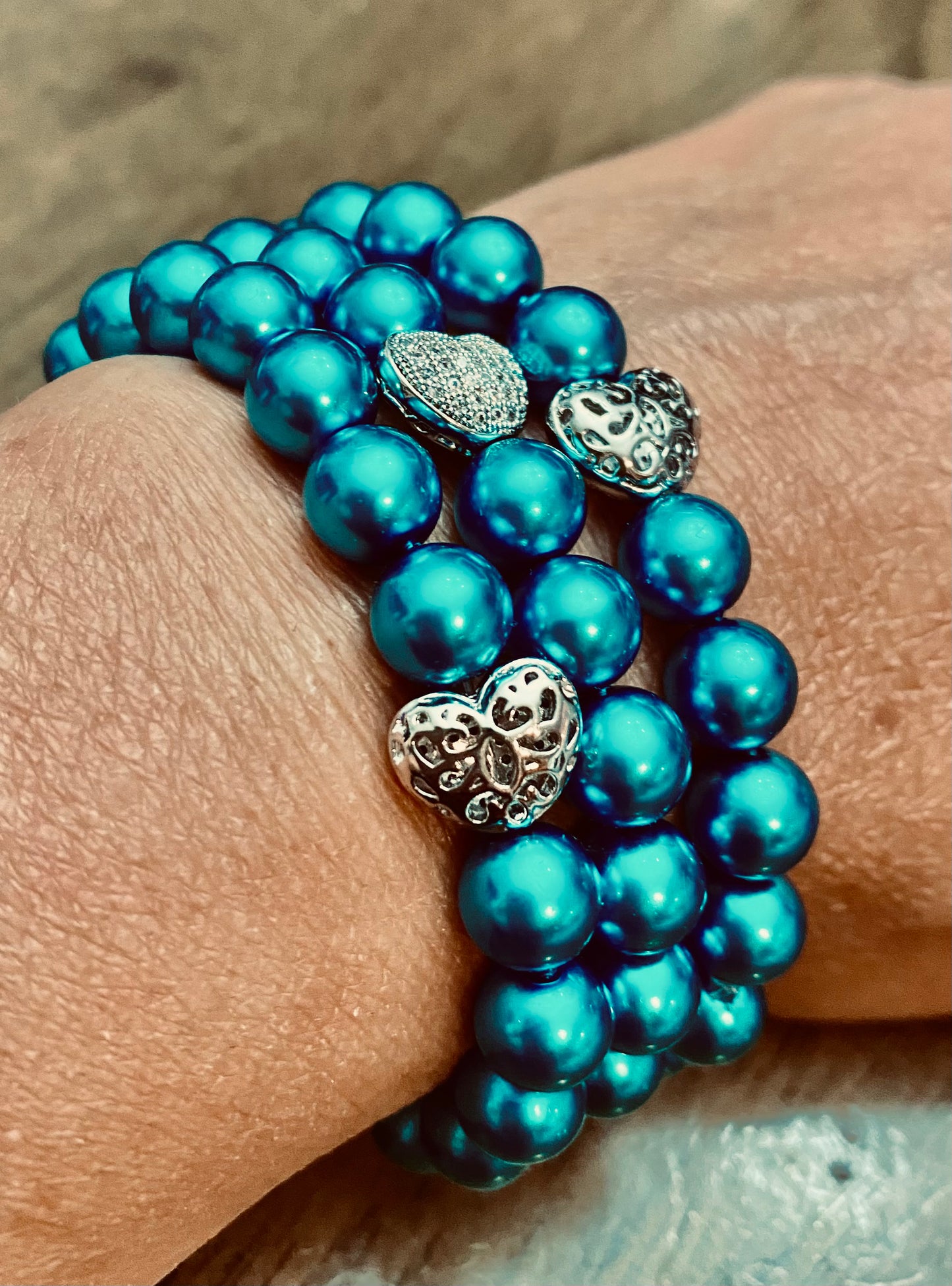 Bracelet de perles de paon