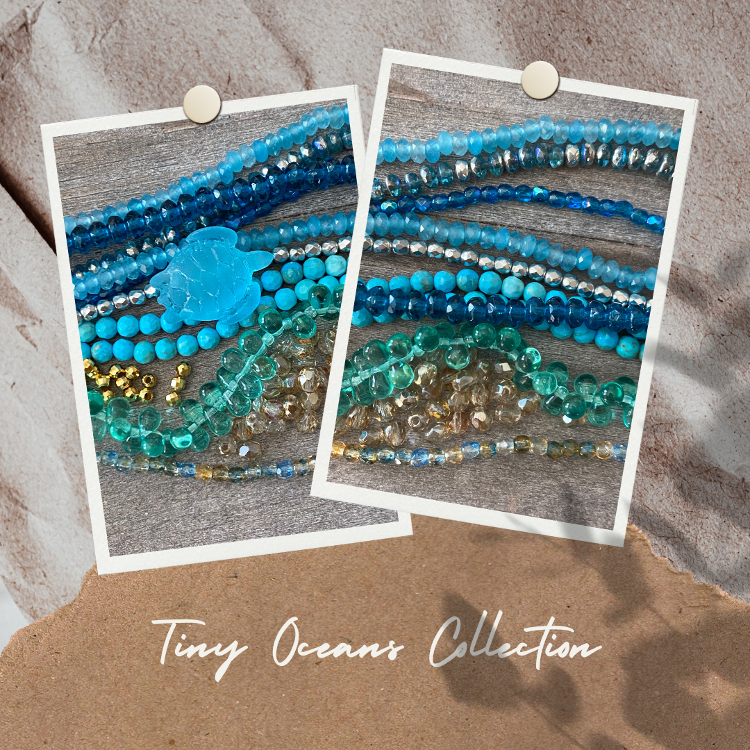 Bracelet en forme de larme bleue et de magnésite de Tiny Oceans Island
