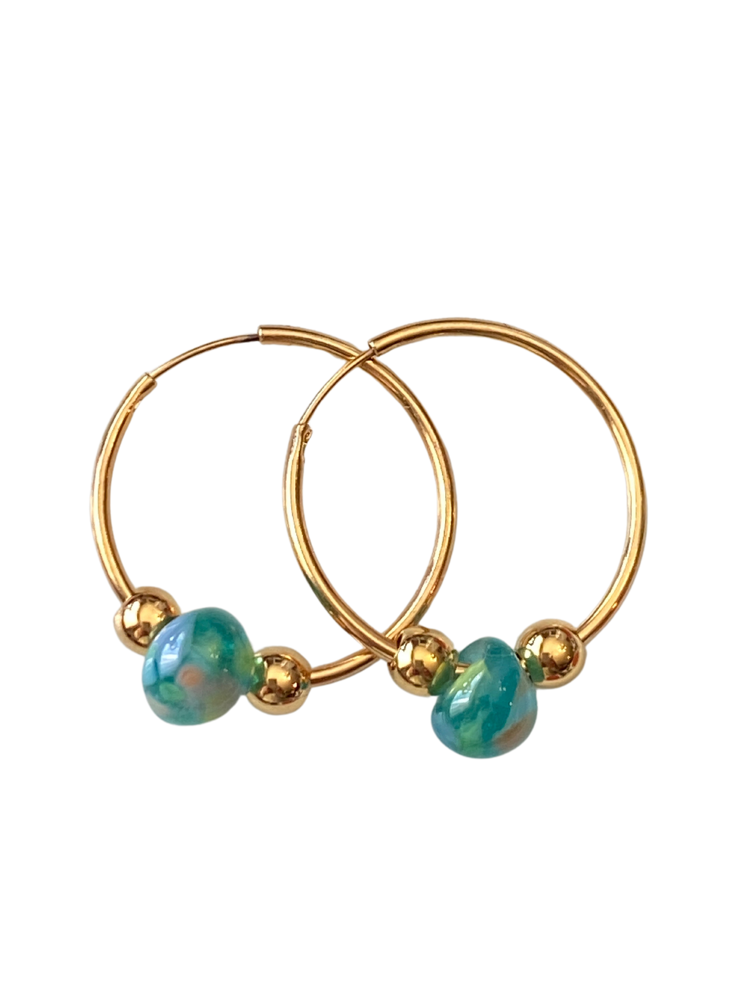 Boucles d'oreilles en forme de larme turquoise