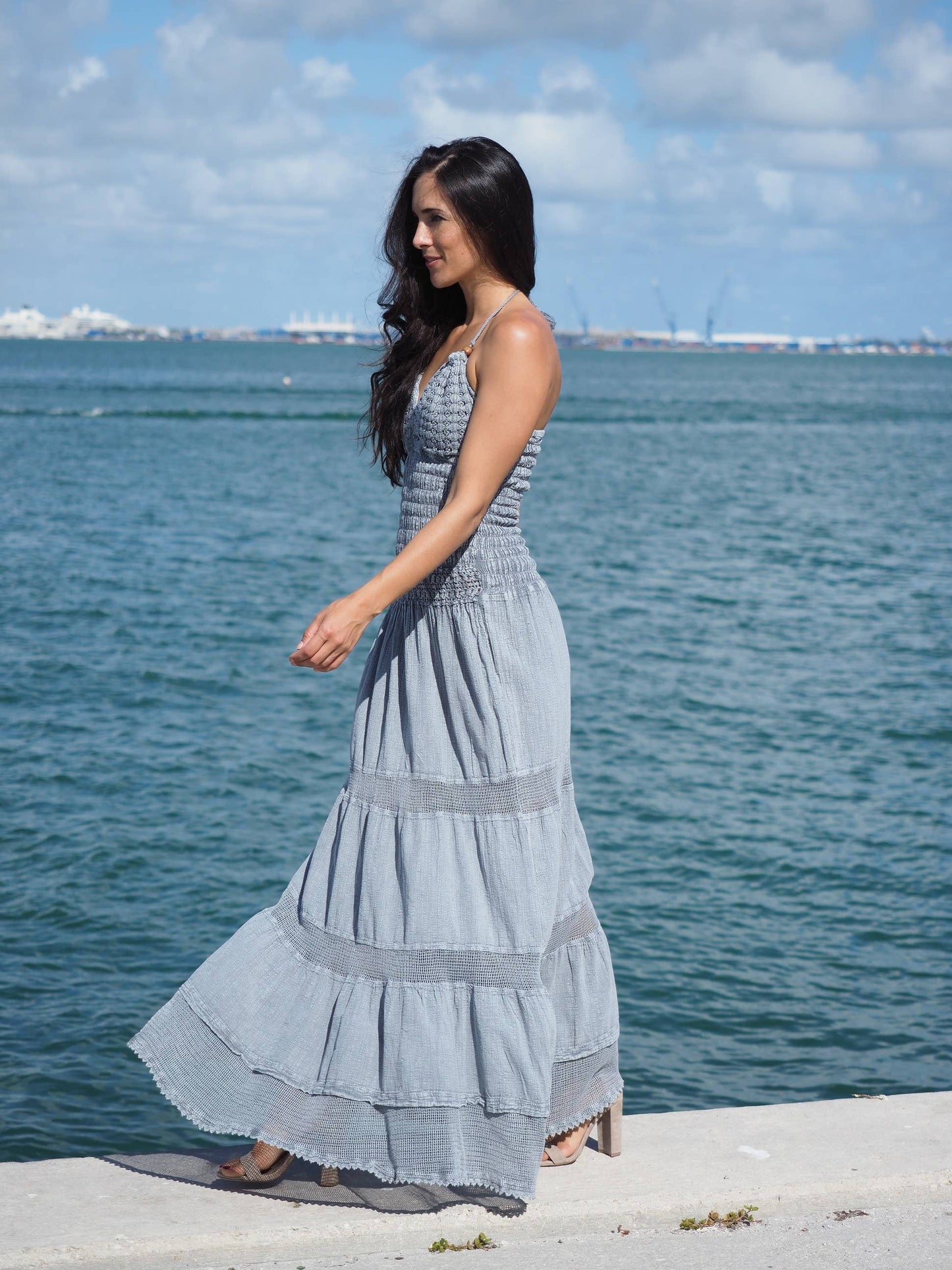 Hampton Dress Fossil Gray