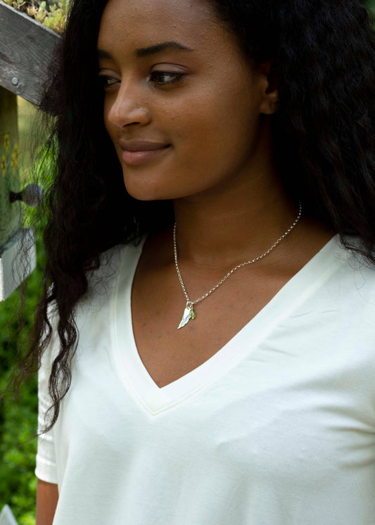 Holly Lane Peridot and Sterling Silver Charm