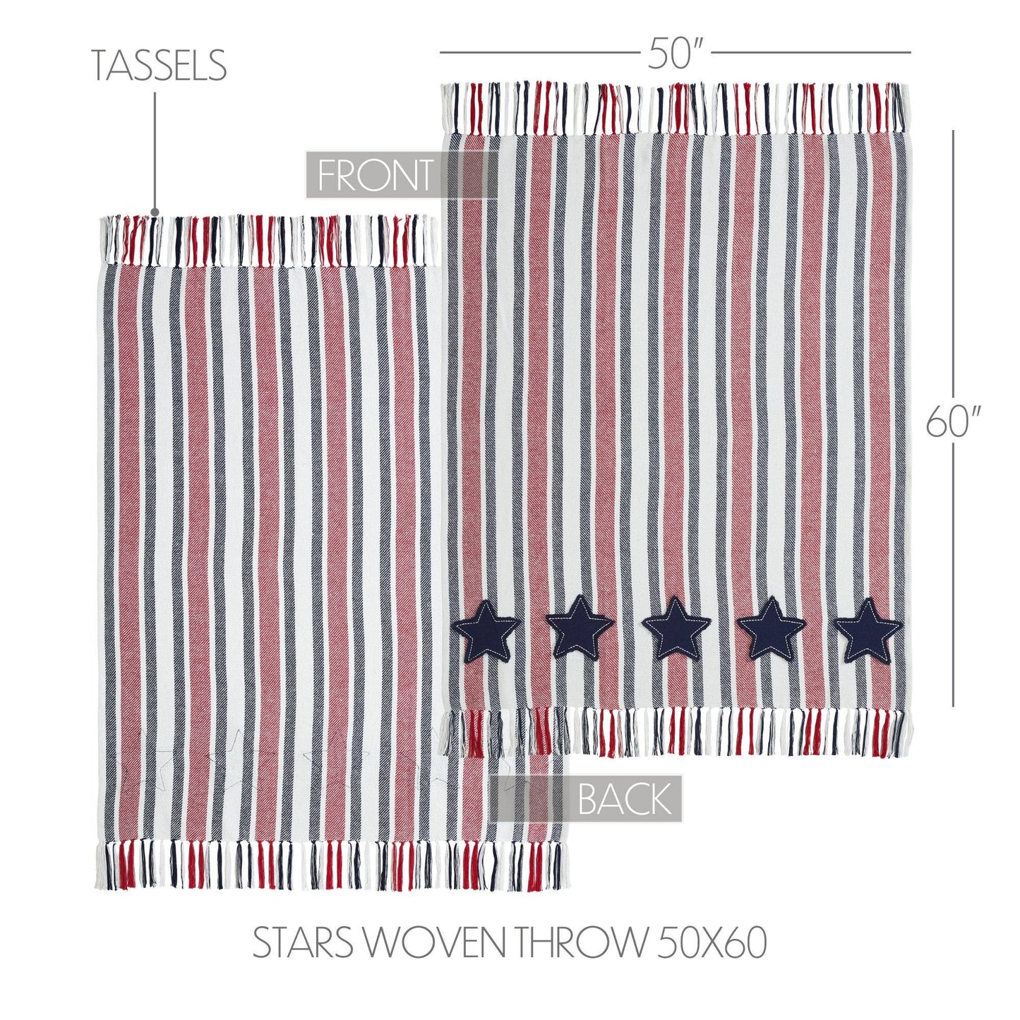 The Americana Collection Hatteras Stars Woven Throw
