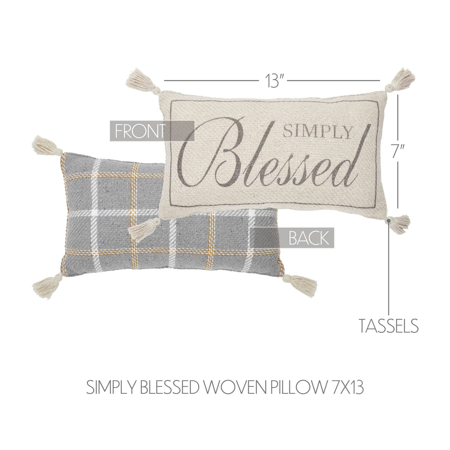Simply Blessed Woven Pillow