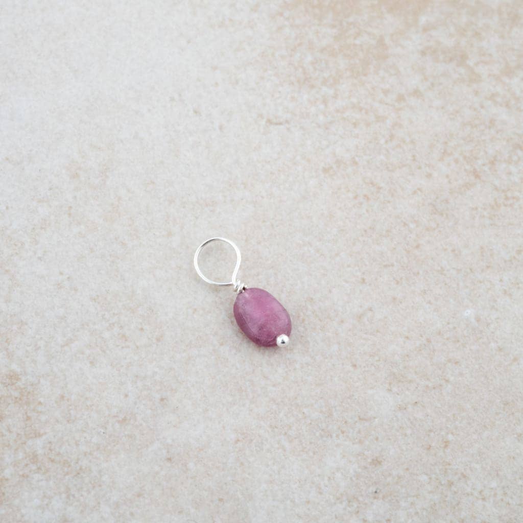Holly Lane Pink Tourmaline and Sterling Silver Charm