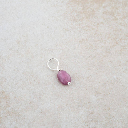 Holly Lane Pink Tourmaline and Sterling Silver Charm