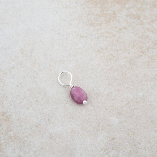 Holly Lane Pink Tourmaline and Sterling Silver Charm