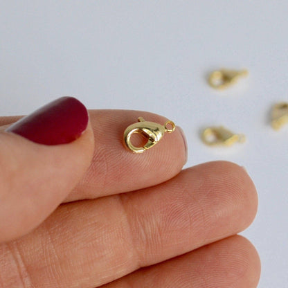 14K Gold Filled Lobster Clasps 9x5mm & 12x7mm (10pc Pack): 9x5mm (10 pcs)
