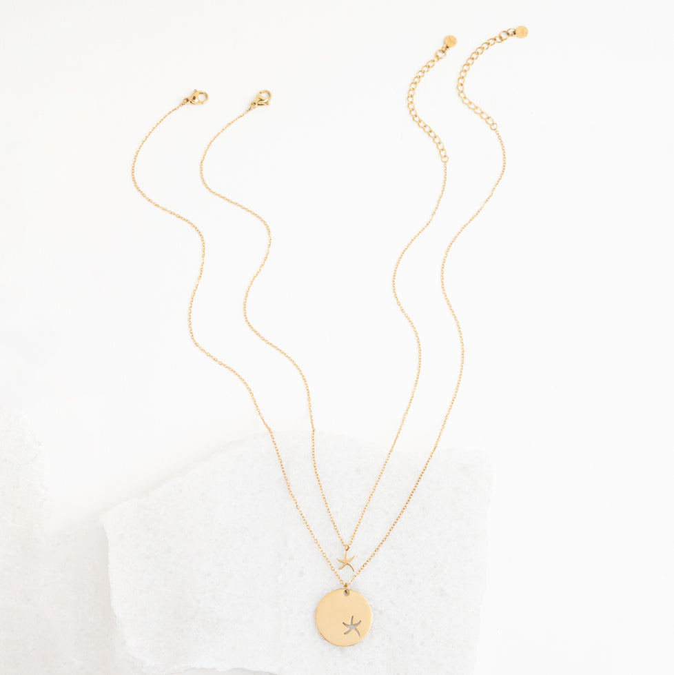 Starfish Project- Community Gold Starfish Necklace Set