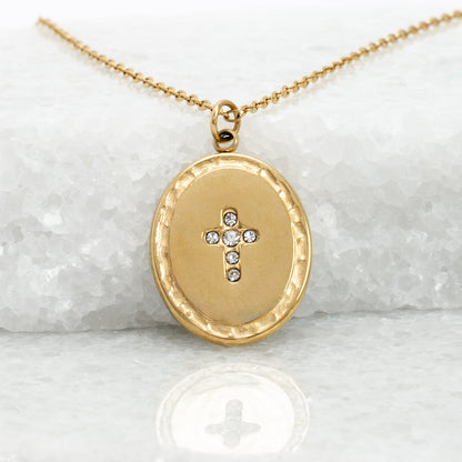 Starfish Project- Shine Bright Cross Pendant in Mint