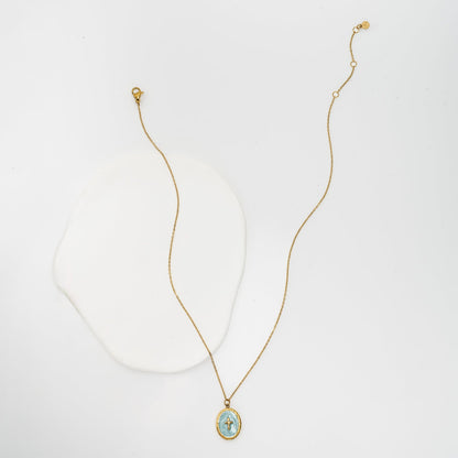 Starfish Project- Shine Bright Cross Pendant in Mint