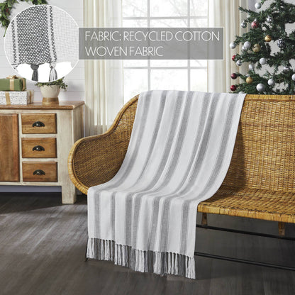 Grace Grain Sack Stripe Woven Throw