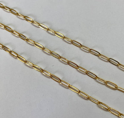 14k Gold Filled Paperclip Chain 6x3mm (3ft Bulk Pack): 3 ft