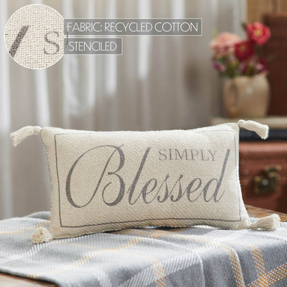 Simply Blessed Woven Pillow