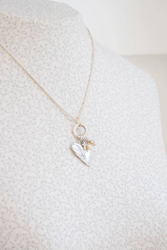 Holly Lane Round Sterling Silver and Gold Filled Pendant Clasp
