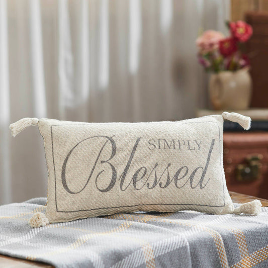 Simply Blessed Woven Pillow