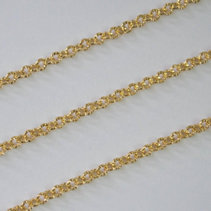 14K Gold Filled 3mm Starburst Diamond Cut Chain (3ft Pack): 3 ft