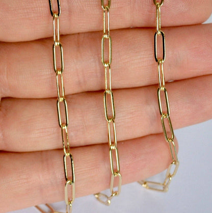 14K Gold Filled Paperclip Chain