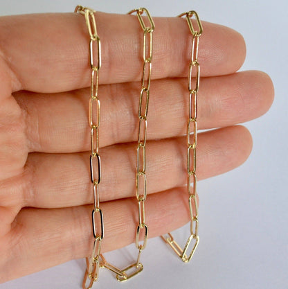 14K Gold Filled Paperclip Chain