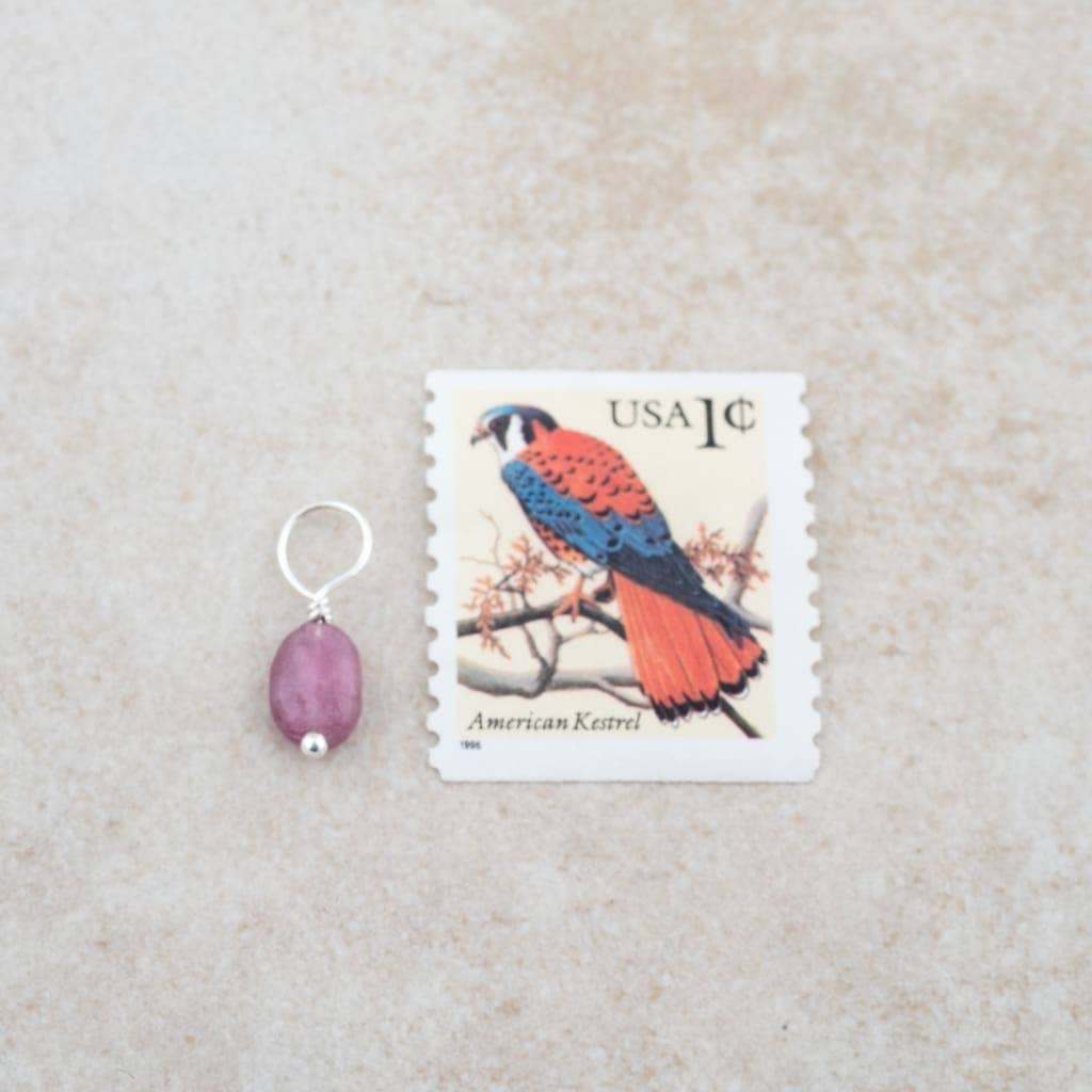 Holly Lane Pink Tourmaline and Sterling Silver Charm