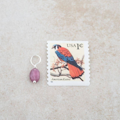 Holly Lane Pink Tourmaline and Sterling Silver Charm