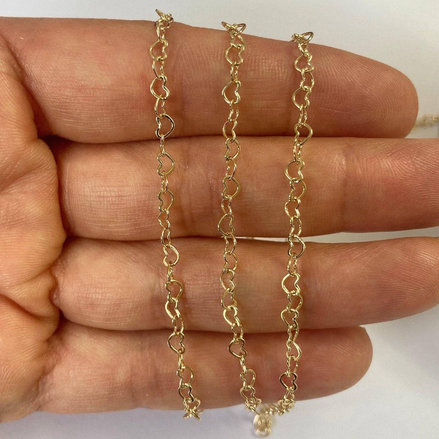 14K Gold Filled Heart Link Chain