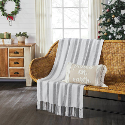 Grace Grain Sack Stripe Woven Throw