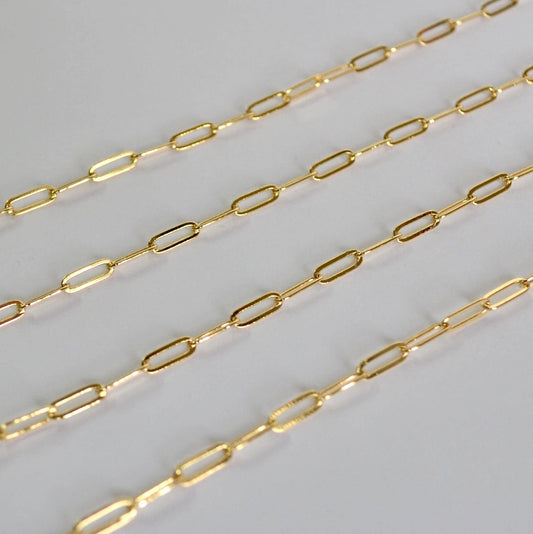 14K Gold Filled Paperclip Chain