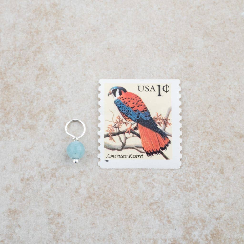 Holly Lane Aquamarine and Sterling Silver Charm
