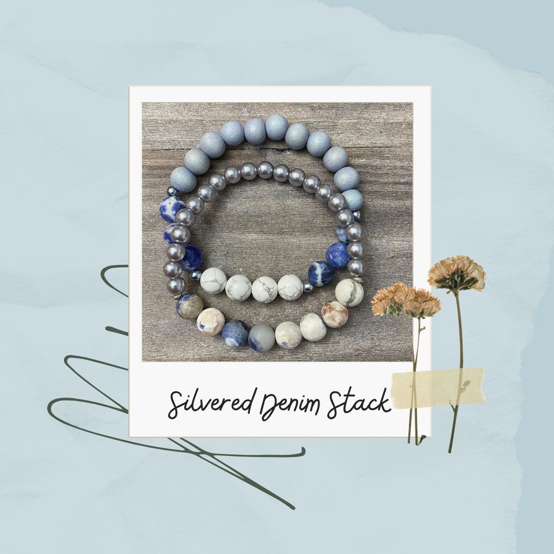 Silvered Denim Stack