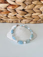 Aquamarine and White Cloud Bracelet