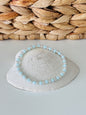 Aqua and Silver Dainty Bracelet