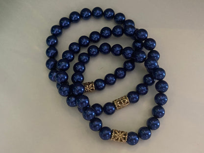 Navy Pearl Bracelet