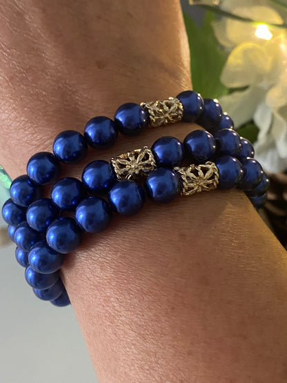 Navy Pearl Bracelet