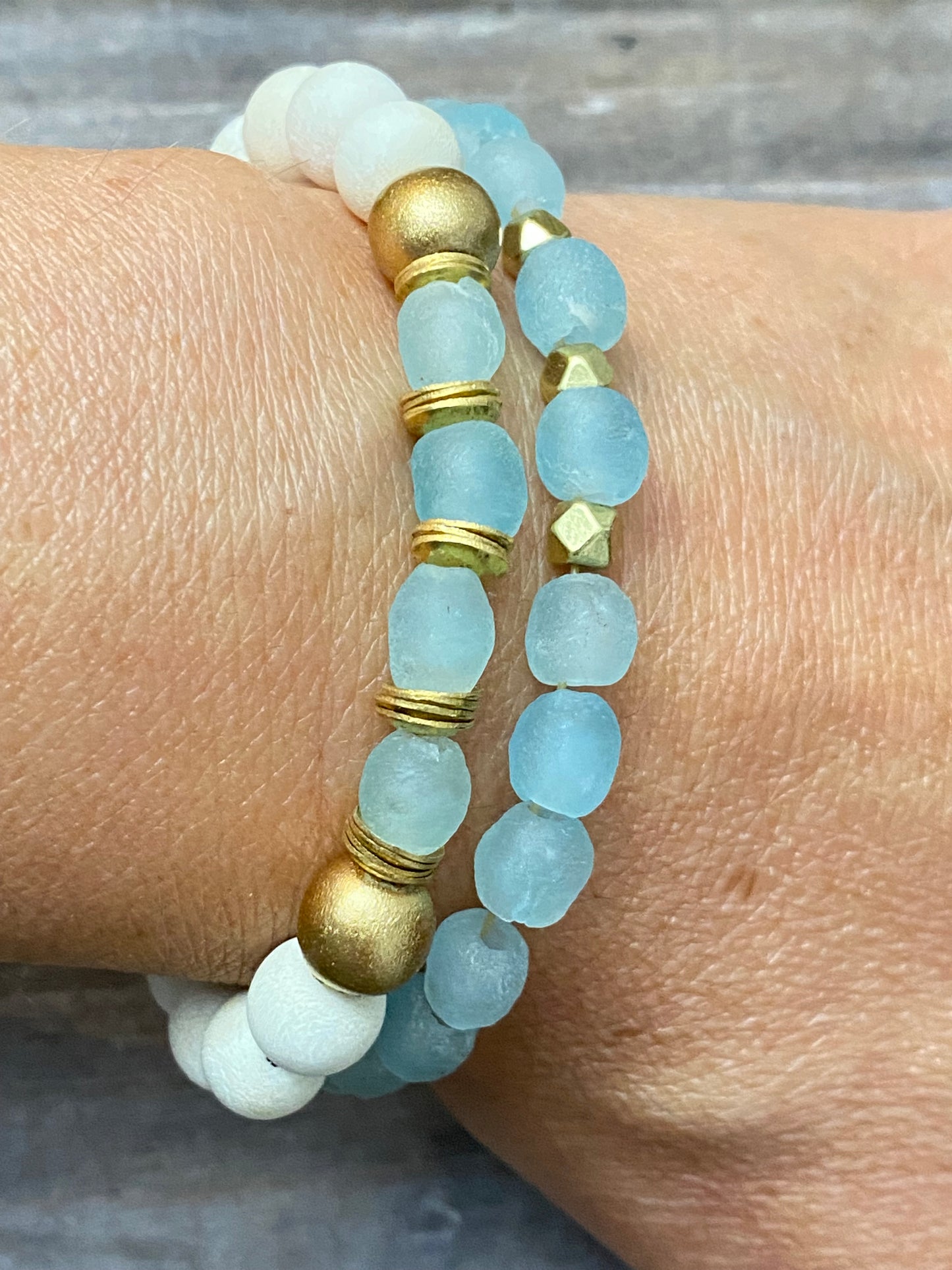 Recycled Glass Bead Stack