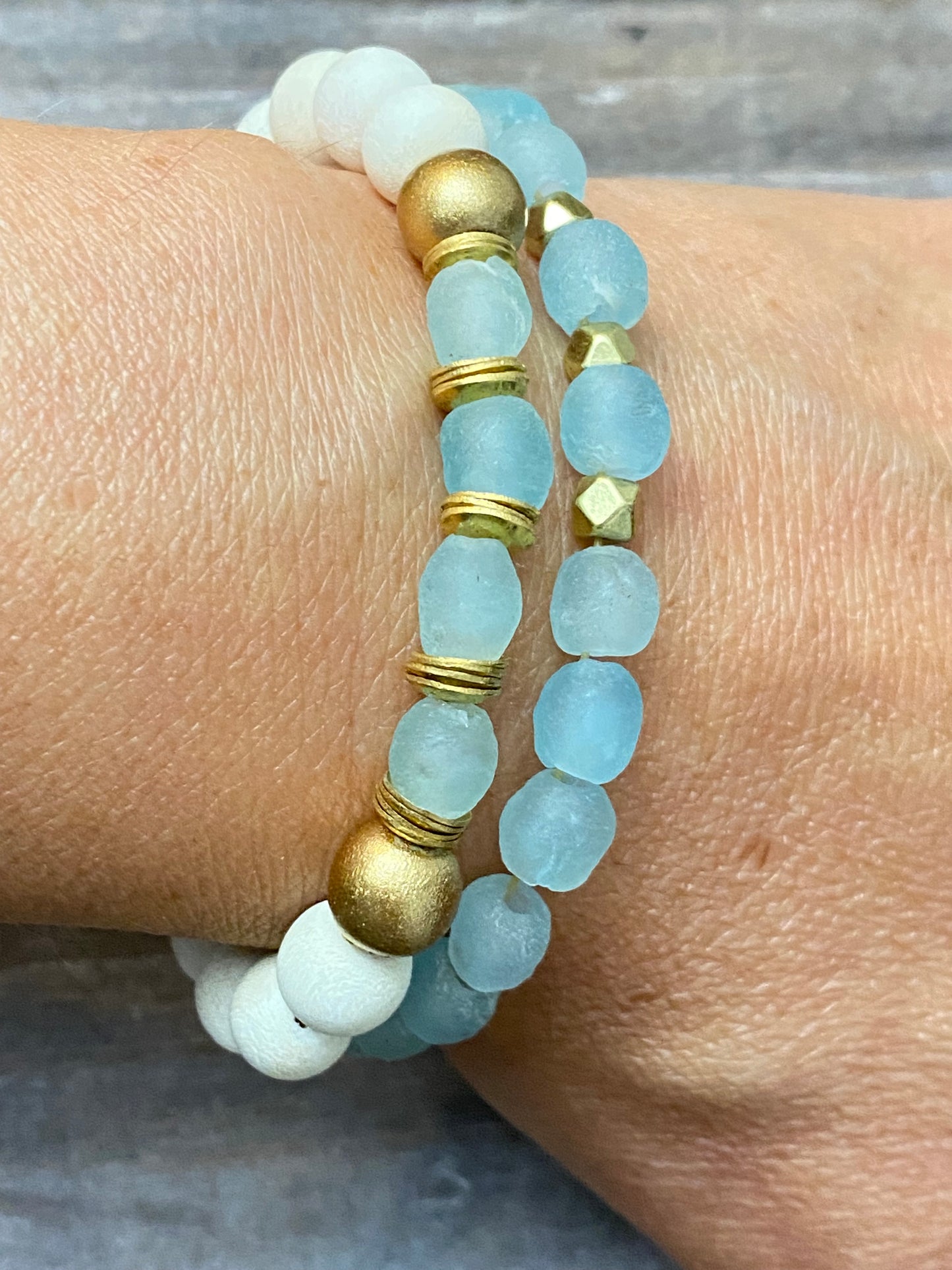 Recycled Glass Bead Stack