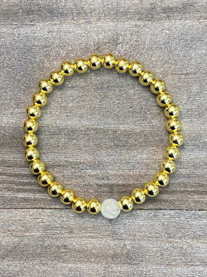 Gold with Moonstone Bracelet