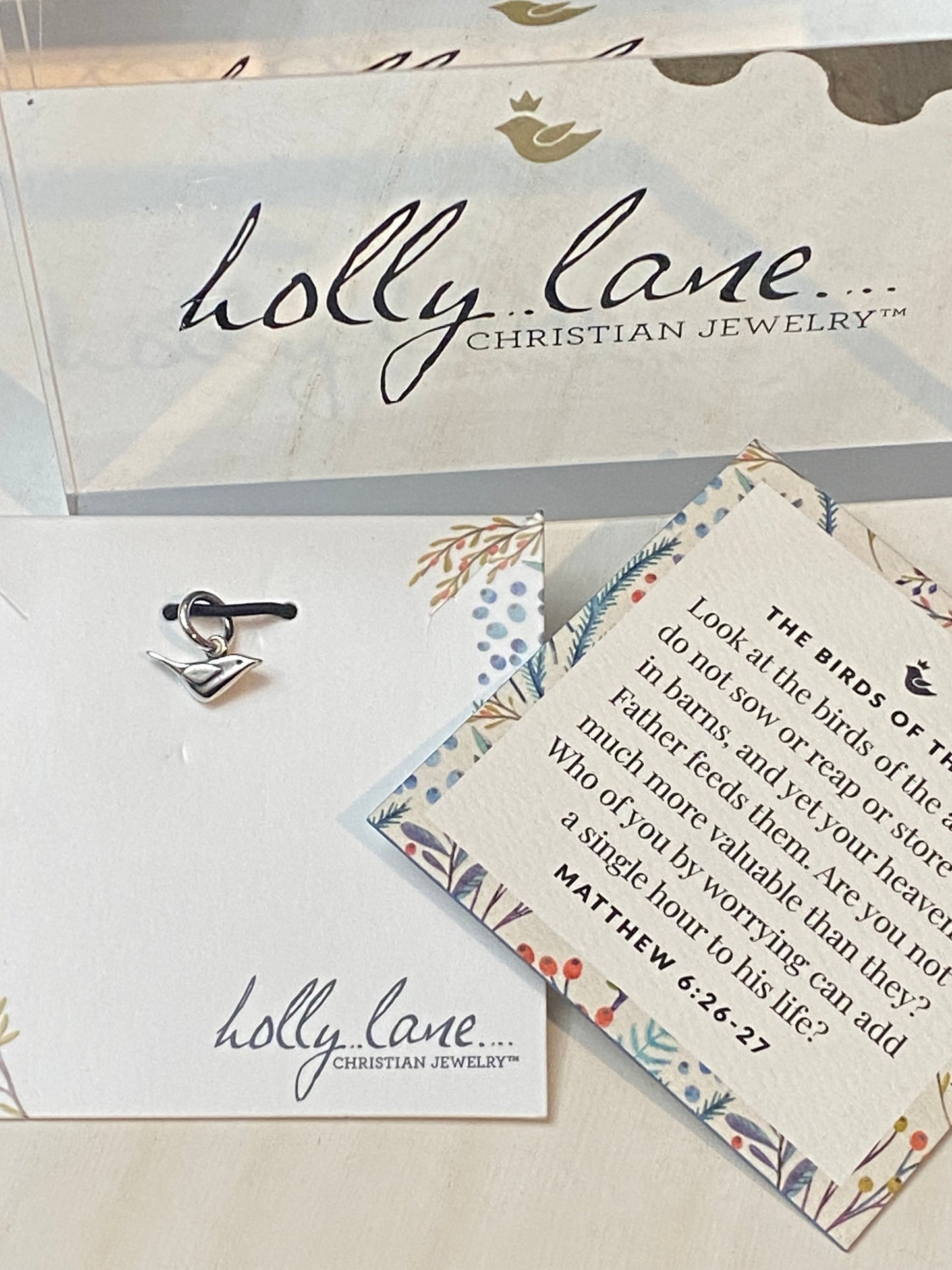 Holly Lane Sweet Sparrow Charm: Sterling Silver