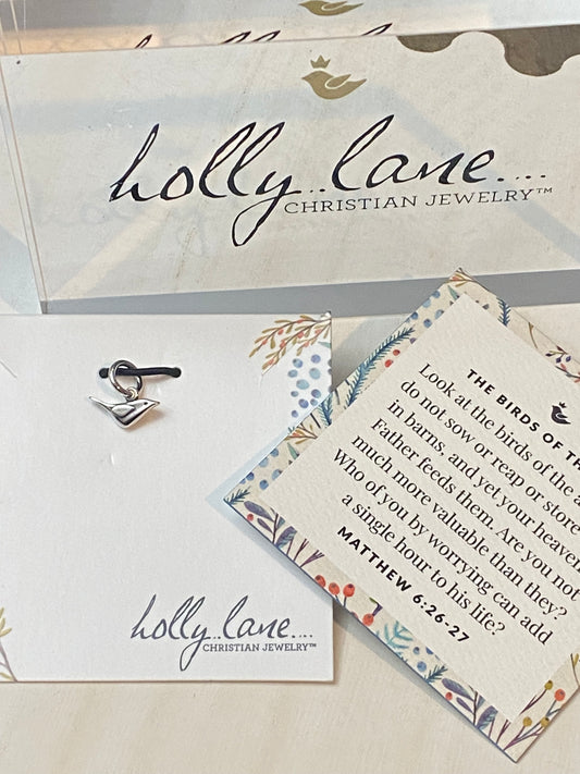 Holly Lane Sweet Sparrow Charm: Sterling Silver
