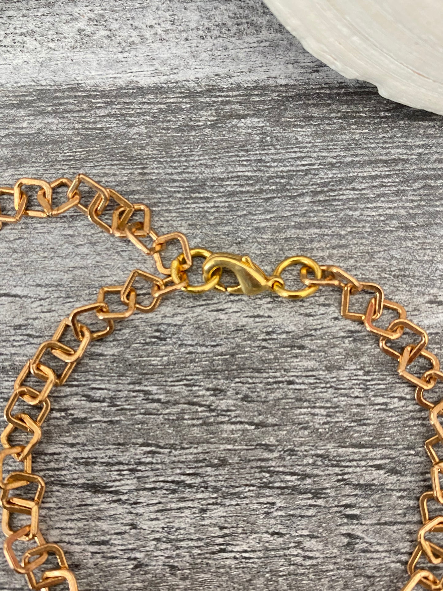 Aquamarine and Chain Bracelet