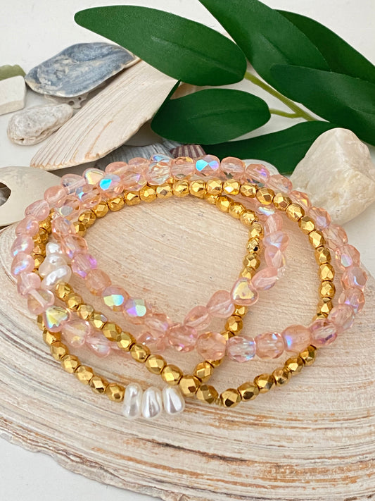 Blush Crystal Stack