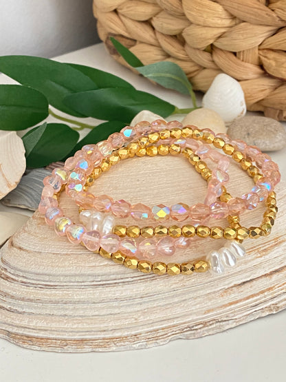 Blush Crystal Stack