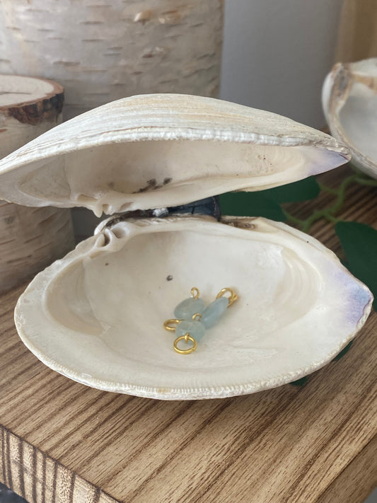 Aquamarine Nugget Charm